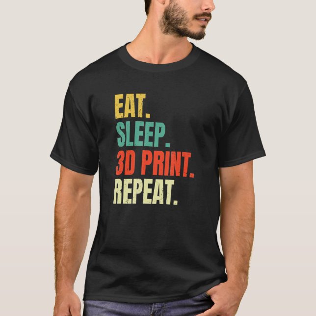 Camiseta Coma a tecnologia da impressora 3d Impressão de re (Frente)