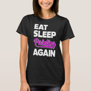 Camiseta Coma A Tinta Do Sono Novamente Pincel Artista Mest