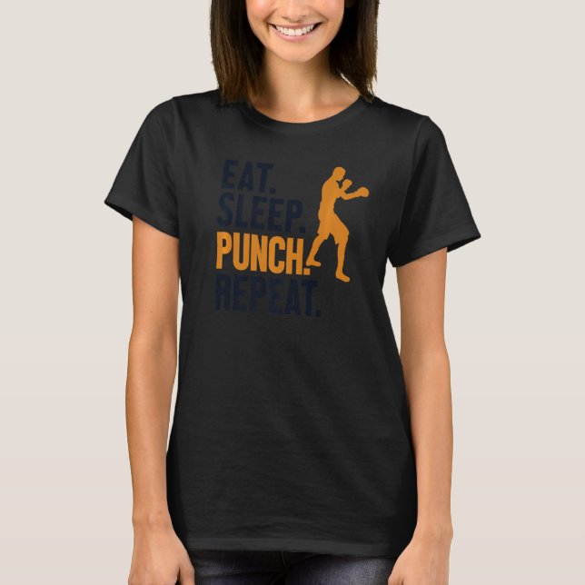 Camiseta Coma a travessura Repetir Kickboxer Boxer Thai Box (Frente)