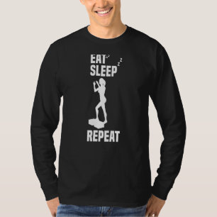 Camiseta Coma Aeróbios do Sono Repetir Dança Aeróbica Espor