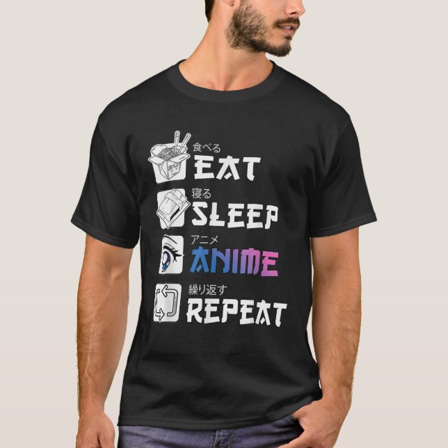 Camiseta Coma animação de sono, manga anime (Frente)
