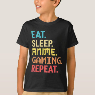 Camiseta Coma animação do sono Repetir animador engraçado A