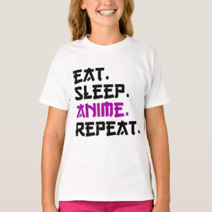Camiseta Coma Anime Dormir Repetir