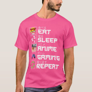 Camiseta Coma Anime Jogos Otaku Anime Manga Repetir Amigo