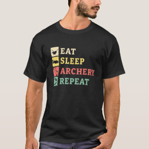 Camiseta Coma Arco de Seta Repetitiva com Arqueiro do Sono