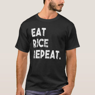 Camiseta Coma Arroz Repete Arroz Branco Divertido Comida Co