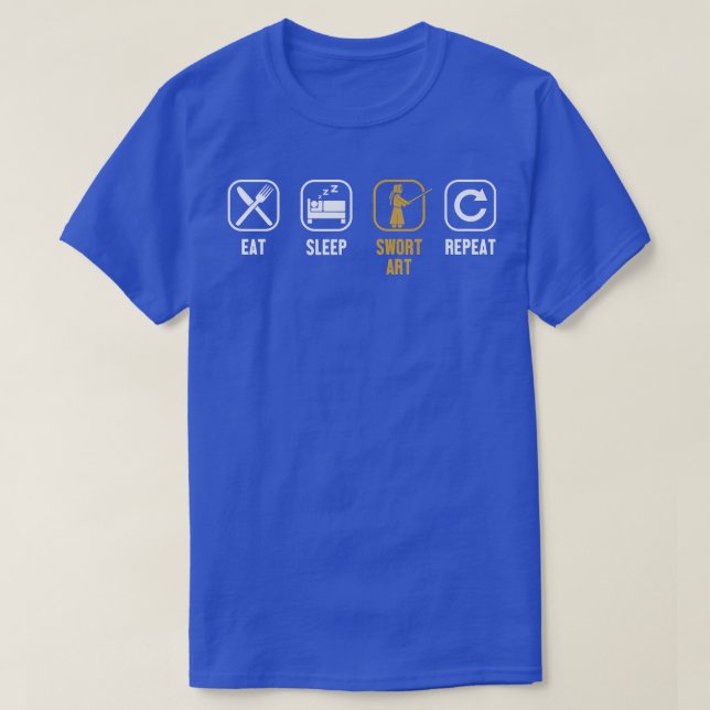 Camiseta Coma Arte Com Espada Do Sono Repete Kenjusu Kata S (Frente do Design)