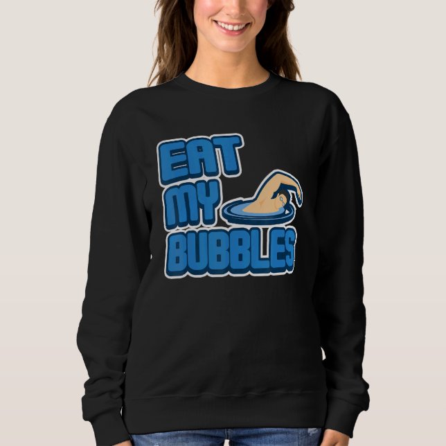 Camiseta Coma As Minhas Bolhas Nadando Humor (Frente)