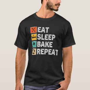 Camiseta Coma Assar De Sono Repetir Novamente A padaria De