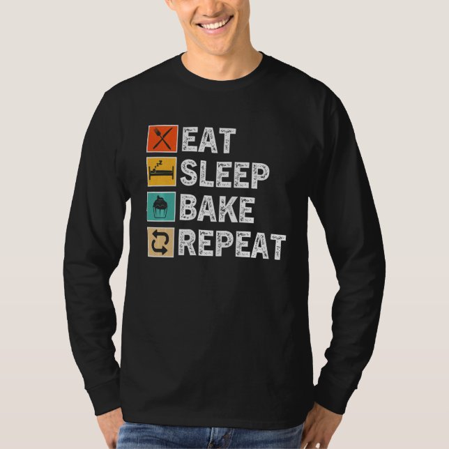 Camiseta Coma Assar De Sono Repetir Novamente A padaria De  (Frente)