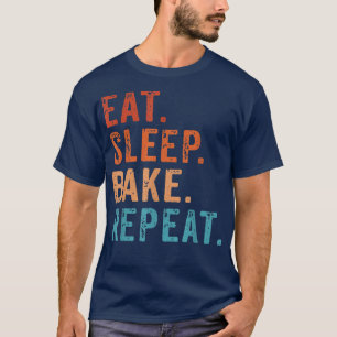Camiseta Coma Assar do sono Repetir Pastelaria padaria pani