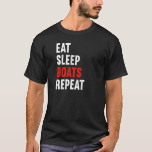 Camiseta Coma Barcos Suspensos Repetir Construtor de Barcos