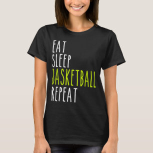 Camiseta Coma Basquete Dormir Repetir