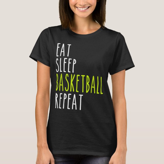 Camiseta Coma Basquete Dormir Repetir (Frente)