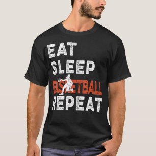 Camiseta Coma Basquetebol Dormir Repetir Basquetebol Despor