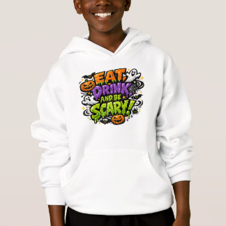Camiseta Coma, Beba e Seja Assustador Arte de Quadrinhos de