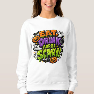 Camiseta Coma, Beba e Seja Assustador Arte de Quadrinhos de