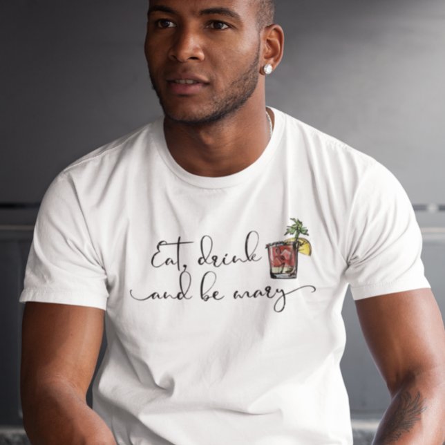 Camiseta Coma Beba e Seja Mary Maria Sangrenta bebida (Criador carregado)