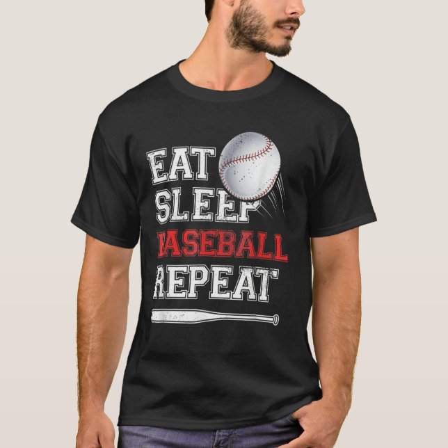 Camiseta Coma Beisebol Repetidamente Prenhedor Pitcher Base (Frente)