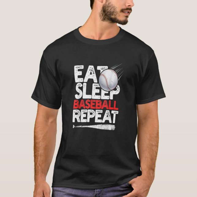Camiseta Coma Beisebol Repetidamente Prenhedor Pitcher Base (Frente)