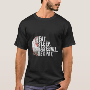 Camiseta Coma Beisebol Repetitivo De Sono Jogador Baseball
