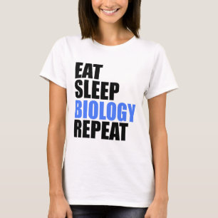 Camiseta Coma Biologia Sono Repita Biólogo Professor Ensina