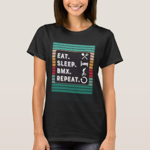 Camiseta Coma BMX Repete Cavaleiros de Bicicleta Mulheres C