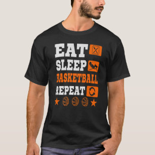 Camiseta Coma bola de basquete Repetição Premium