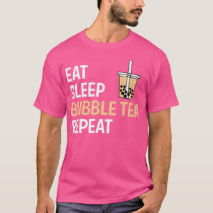 Camiseta Coma Bolha de Sono Repetir Boba Tea Premium