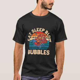 Camiseta Coma Bolhas De Sono Para Um Criador De Peixes Aqua