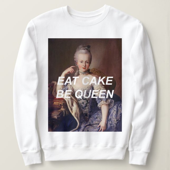 Camiseta Coma Bolo Ser Rainha Marie Antoinette (Frente do Design)
