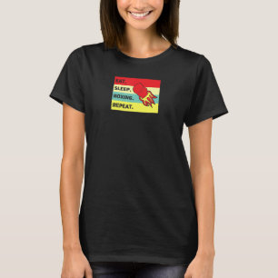 Camiseta Coma, Boxando, Repita, treinador de combate despor