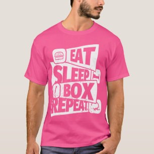 Camiseta Coma Boxin Do Sono Repetir Presente Engraçado De B