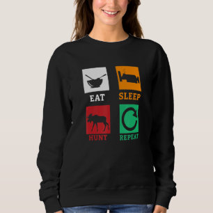 Camiseta Coma Caça Ao Sono Repete Caça Com Solos Caçando Co