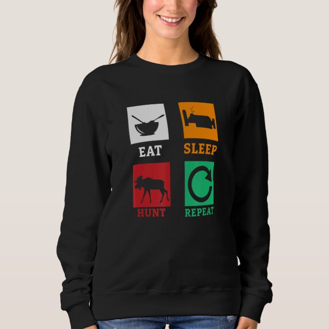 Camiseta Coma Caça Ao Sono Repete Caça Com Solos Caçando Co (Frente)