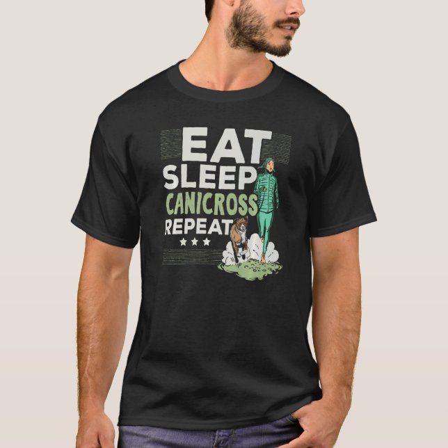 Camiseta Coma Câncer Em Curso Repetir Cachorro Em Execução  (Frente)