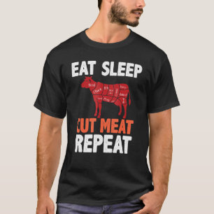 Camiseta Coma carne cortada no sono Repetir Carnes do carni