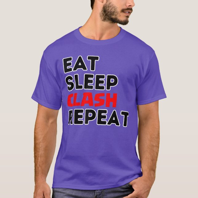 Camiseta Coma Clash Repetir Video Game Royale Vídeo Game (Frente)