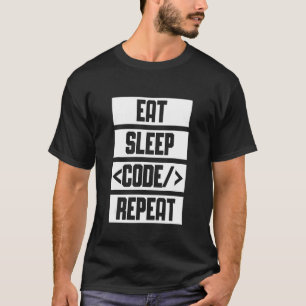 Camiseta Coma Código de latência Repetir Codificação Progra