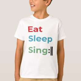 Camiseta Coma Colorida Sono Cantando Repetir Humor Musical