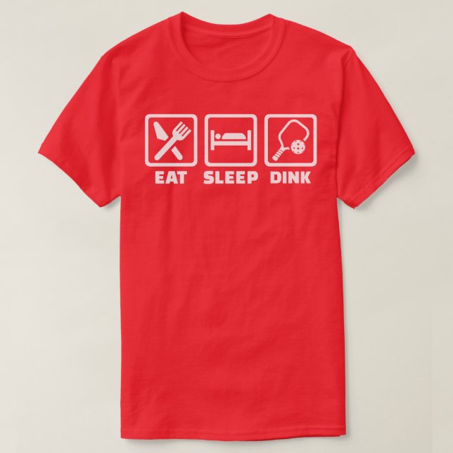 Camiseta Coma comida de sono Pickleball (Frente do Design)