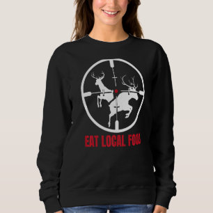Camiseta Coma Comida local Caçador de Veados Arqueiro Caça