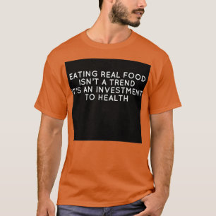 Camiseta Coma comida real hoje Longo