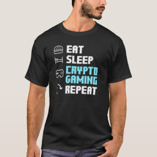 Camiseta Coma Criptografia De Jogos Repetir Blockchain Nft