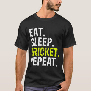 Camiseta Coma Críquete do Sono Repetir Presente Esportivo