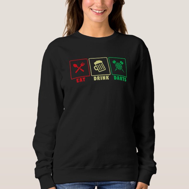 Camiseta Coma Dardos Bebidos - Jogador de Dardos (Frente)