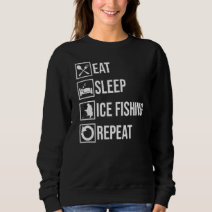 Camiseta Coma De Dormir Pesca De Gelo Repete Fisher Hobby F