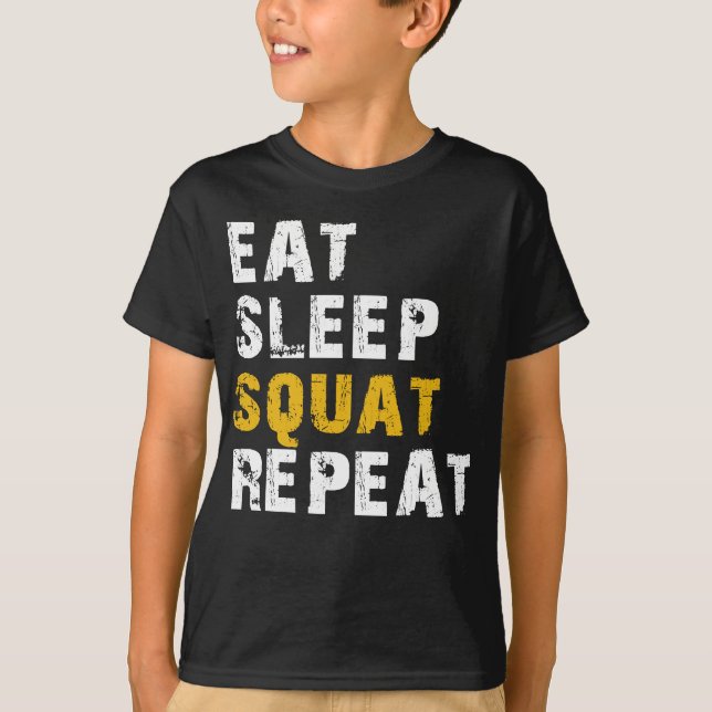 Camiseta coma de sono repetir (Frente)