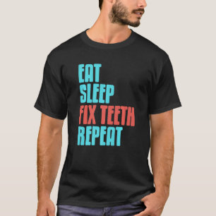 Camiseta Coma Dentista de correção de dentes de repouso pre