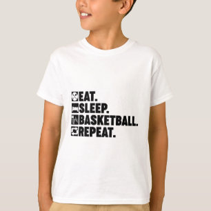 Camiseta Coma Desenho Do Sono Repetir Homens Mulheres Jogad